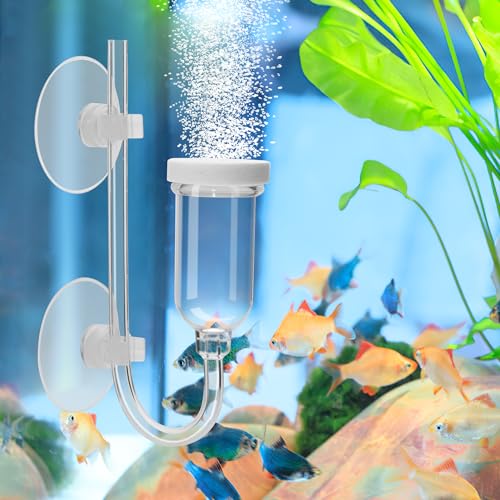 Heveer Aquarium Luftstein Zubehör für Aquarienluftpumpen Kit mit Saugnapf Regelventil Aquarium Luftdiffusor für Aquarium und Hydroponic 25mm von Heveer