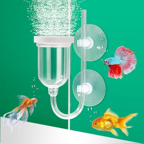 Heveer Aquarium Luftstein Zubehör für Aquarienluftpumpen Kit mit Saugnapf Regelventil Aquarium Luftdiffusor für Aquarium und Hydroponic 35mm von Heveer