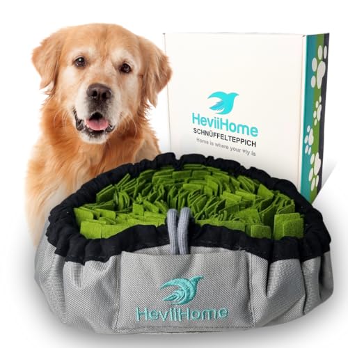 HeviiHome® Schnüffelteppich für Hunde - Beste Qualität mit Oxfordgewebe - Extrem widerstandsfähiges und Robustes Intelligenzspielzeug für Hunde - waschbar und größenverstellbar für alle Hunderassen von HeviiHome