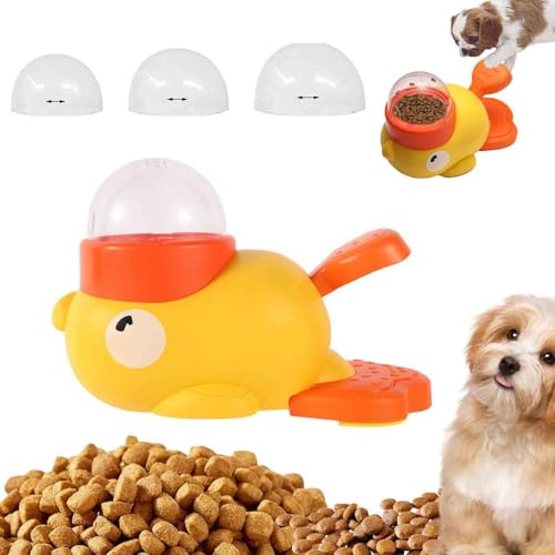 2-in-1 Interactive Dog Puzzle Toy & Slow Feeder,Dog Treat Dispenser Toy,Slow Feeder Dog Bowls,Anti-Gulping Duck-Shaped Treat Dispenser for Healthy Eating & IQ Training von Heyhaho