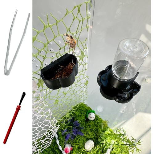 Heyshapeing Jumping Spider Kits – Magnetischer Wasserspender zum Aufhängen und Futternapf mit Reinigungsbürste und Pinzette, 8 ml, ideal für springende Spinnen, Arboreale Haustiere und Kleintiere Heyshapeing Jumping Spider Kits – Magnetischer Wasserspender zum Aufhängen und Futternapf mit Reinigungsbürste und Pinzette, 8 ml, ideal für springende Spinnen, Arboreale Haustiere und Kleintiere von Heyshapeing