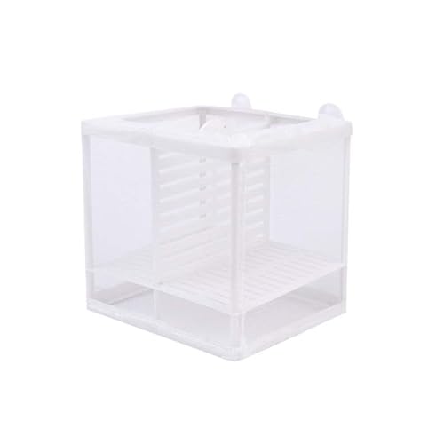 Hezhou Aquarium Ablaichkasten Fisch Isolation Zuchttank Aufzuchtbecken Aquarium Isolation Netz Laichkasten für Aquarium mit Saugnäpfe für Alle Arten Aquarien (16 * 15 * 14 cm) von Hezhou