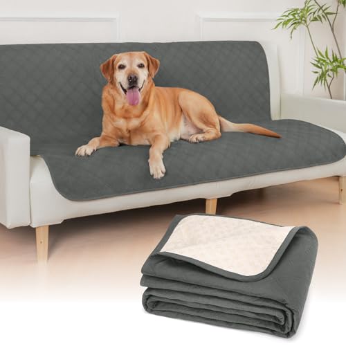 HezzLuv wasserdichte Hundedecke, Sofa Bettdecke Haustierdecke Anti-Rutsch Matte Möbelschutz, Waschbar, Kratzfest, Tierfellresistent, für Welpen, Große Haustiere, Hunde und Katzen (127x157cm) von HezzLuv