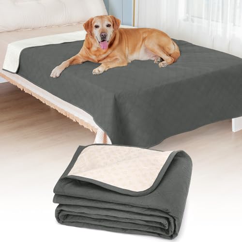 HezzLuv wasserdichte Hundedecke, Sofa Bettdecke Haustierdecke Anti-Rutsch Matte Möbelschutz, Waschbar, Kratzfest, Tierfellresistent, für Welpen, Große Haustiere, Hunde und Katzen (152x203cm) von HezzLuv