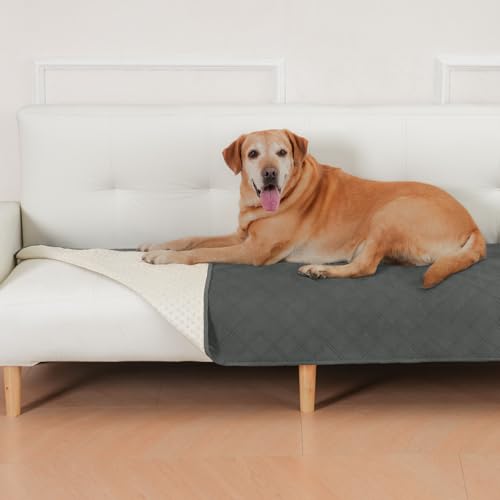 HezzLuv wasserdichte Hundedecke, Sofa Bettdecke Haustierdecke Anti-Rutsch Matte Möbelschutz, Waschbar, Kratzfest, Tierfellresistent, für Welpen, Große Haustiere, Hunde und Katzen (76x180cm) von HezzLuv