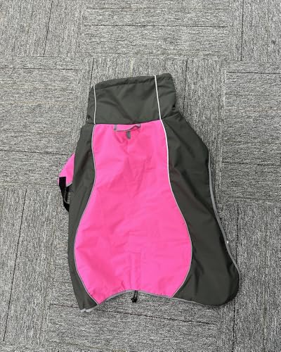 HezzLuv wasserdichte Hundejacke mit Reflektierenden Streifen, Winddichte Winterjacke mit Weichem Fleecefutter, Verstellbarem Sitz und Geschirrloch für Kleine bis Große von HezzLuv