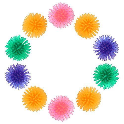 Pssopp 10 Stücke Katze Ball Spielzeug Bunte Haustier TPR Spielzeug Ball Weiche Kätzchen Welpen Spielzeug Ball Tragbare Haustier Interaktive Spielzeug Ball Set für Reduzieren Haustier Gelangweilt von Pssopp