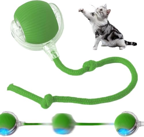 HiCWX Interaktiver rollender Katzenball, 2025, verbesserter automatischer Katzenball, Hundespielzeug, interaktives Katzenspielzeug, automatisches Katzenspielzeug, selbstbewegliches Hundespielzeug, von HiCWX