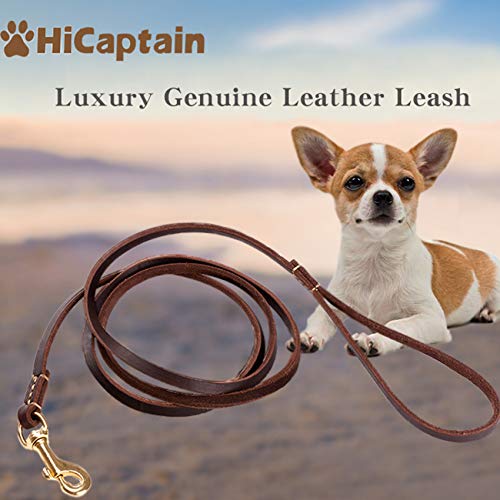 HiCaptain Hundeleine aus Leder, robust, für kleine Hunde bis zu 7 kg von HiCaptain