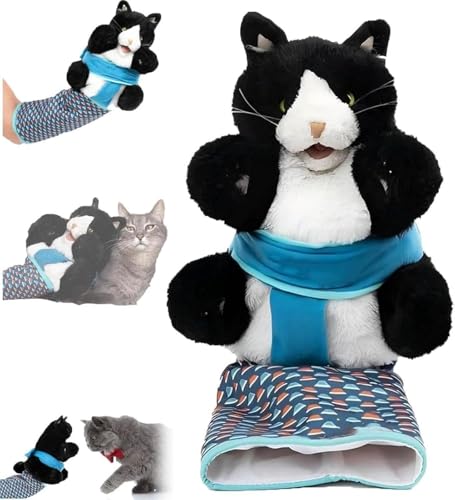 Cat Puppet Wrestler, Katzen Ringer Handpuppe, Lustige Katzen Puppe Wrestling Spielzeug, Handpuppe Katze Interaktives Katzenspielzeug, Katzenwrestling Puppe Kuscheltier Für Bewegung, Gegen Langeweile von Hiemible