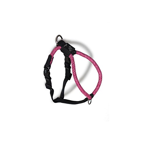 High5Dogs, Ergonomisches Geschirr für Hunde, leicht und langlebig, verstellbar von 29 bis 37 cm, modernes und Elegantes Design, Farbe Rosa, Größe XXS, Modell Leisure Rope von High5Dogs