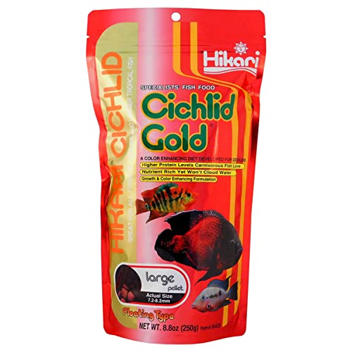 MELARQT Cichlid Goldfischfutter, groß, schwimmend, 250 g von Hikari