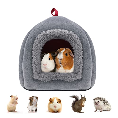 Bett für Meerschweinchen,Baumwollnest für kleine Haustiere Winddichtes Meerschweinchenhaus Weiches Fleece-Versteck Meerschweinchenhöhle für Hamster, Chinchillas, Frettchen, Häschen, Mini-Igel von Hileyu