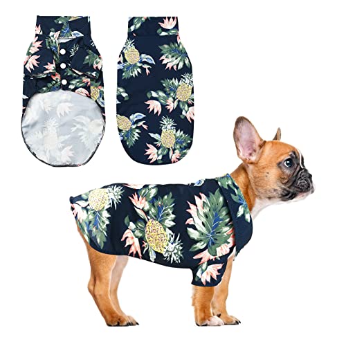 Hawaii Hunde T-Shirt, Hundekleidung Haustier Hawaii Hemd Hund Sommer Druck Shirt Weiches bequemes Shirt Seaside Resort Style Haustier Coole Kleidung für Haustiere Hunde Katzen (L) von Hileyu