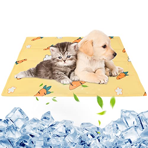 Hileyu Haustier-Kühlmatte Kaninchen-Kühlmatte Hamster Kleintier-Kühlmatte Bett Selbstkühlende Pad-Matte für Kleintier Hund Haustier Welpe Meerschweinchen Kaninchen Katze (40 * 30cm /15.7 * 11.8in) von Hileyu