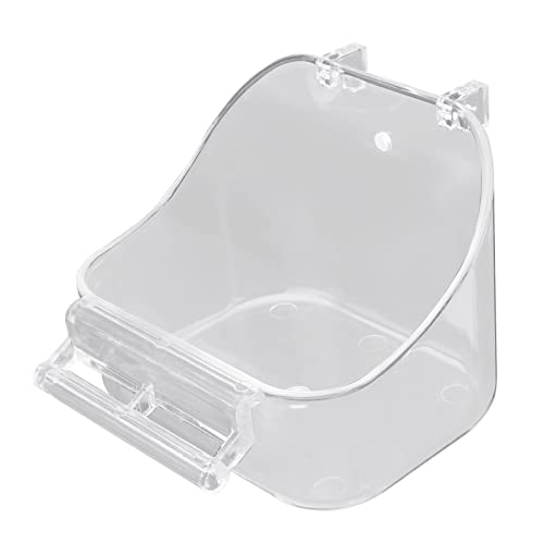 Vogel Badewanne Vogeltränke für Käfig Vogelbadebox Vogelbadewanne Vogelbox Papagei Badewanne Duschbox Vogelkäfig Zubehör Zubehör für kleine Vögel Kanarienvogel Wellensittich Papageien Crested(White） von Hileyu