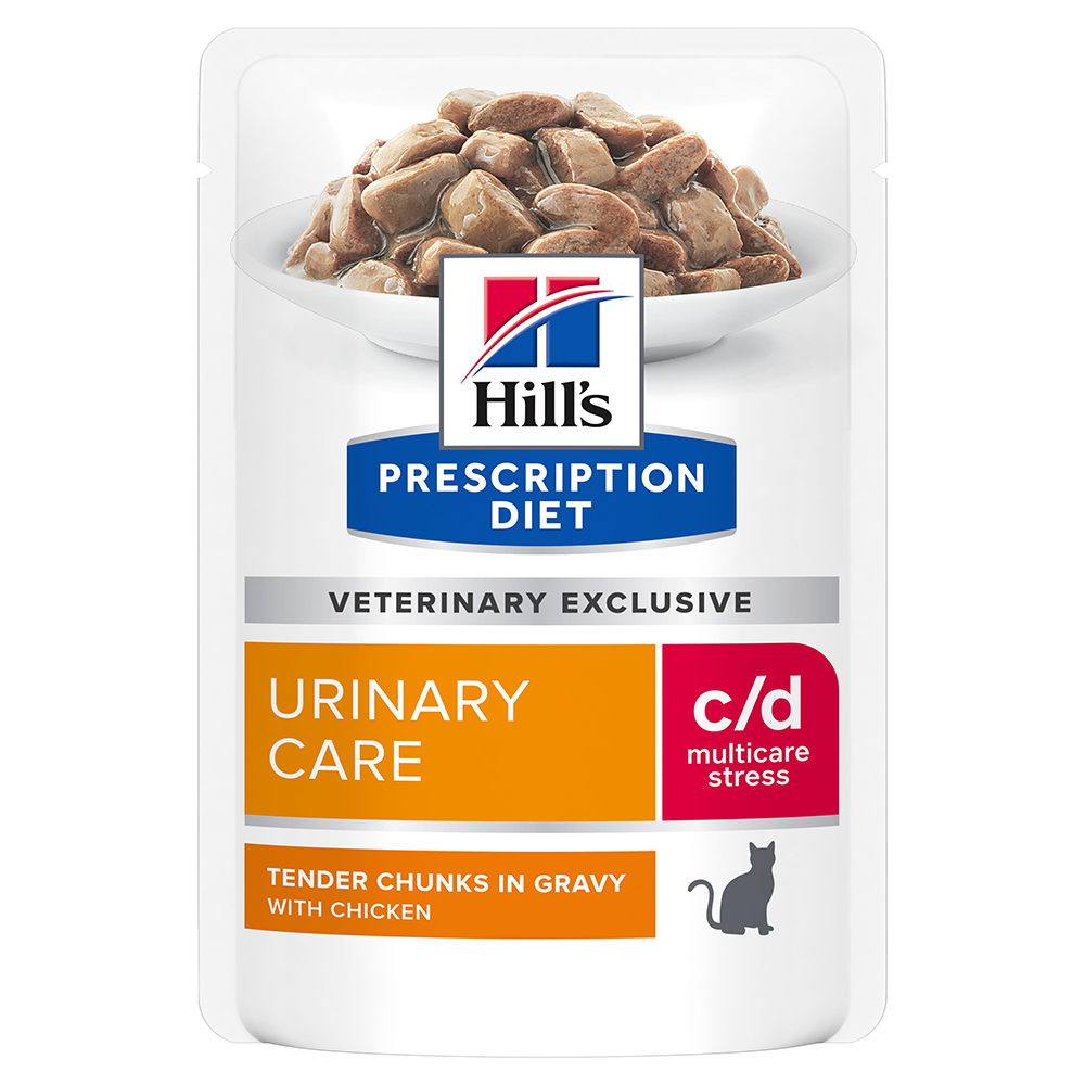 24 + 12 gratis! 36 x 85 g Hill’s Prescription Diet  - c/d Multicare Stress Urinary Care mit Huhn von Hill's Prescription Diet