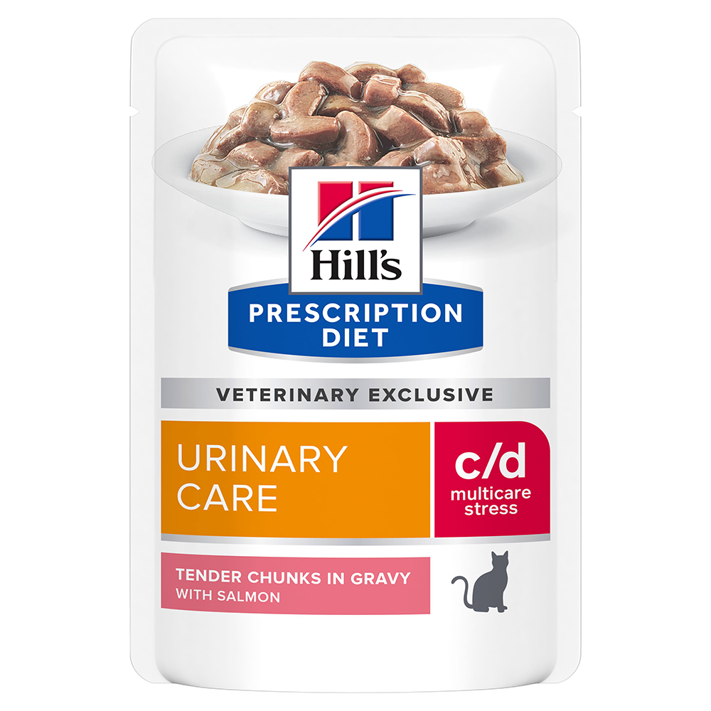24 + 12 gratis! 36 x 85 g Hill’s Prescription Diet - c/d Multicare Stress Urinary Care mit Lachs von Hill's Prescription Diet