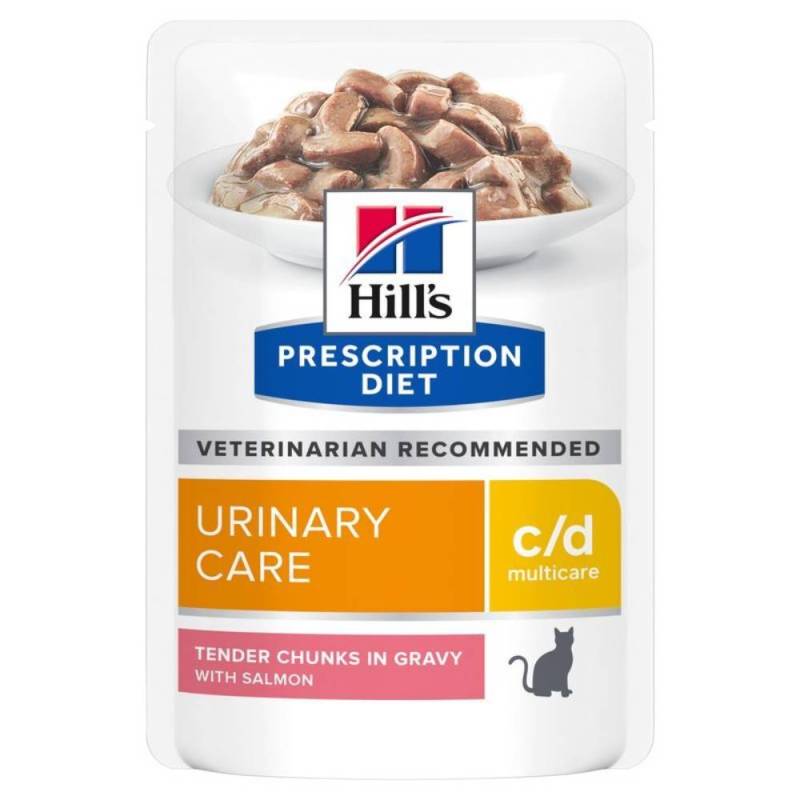 24 + 12 gratis! 36 x 85 g Hill’s Prescription Diet - c/d Multicare Urinary Care mit Lachs von Hill's Prescription Diet