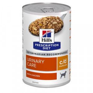 Hill&apos;s Prescription Diet C/D Multicare Urinary Care Nassfutter für Hunde mit Huhn (Dose) 1 Palette (12 x 370 g) von Hill&apos;s Prescription Diet
