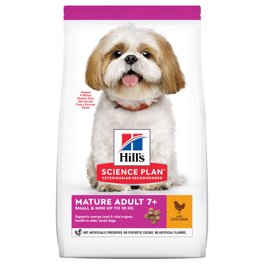 1 kg gratis! 6 kg Hill's Science Plan - Mature Adult 7+ Small & Mini mit Huhn 1 kg gratis! 6 kg Hill's Science Plan - Mature Adult 7+ Small & Mini mit Huhn von Hill's Science Plan