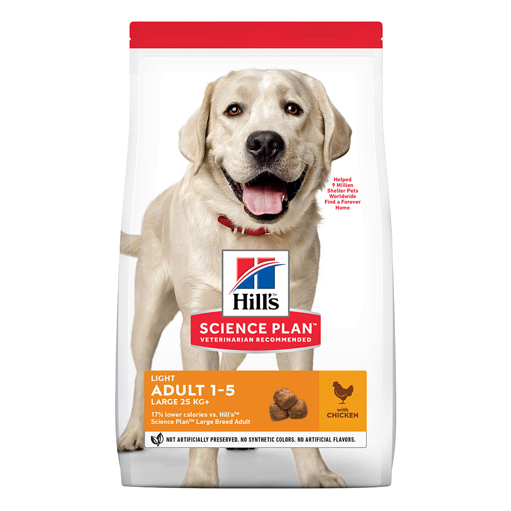 4 kg gratis! 18 kg Hill's Science Plan - Adult Light Large Breed mit Huhn von Hill's Science Plan