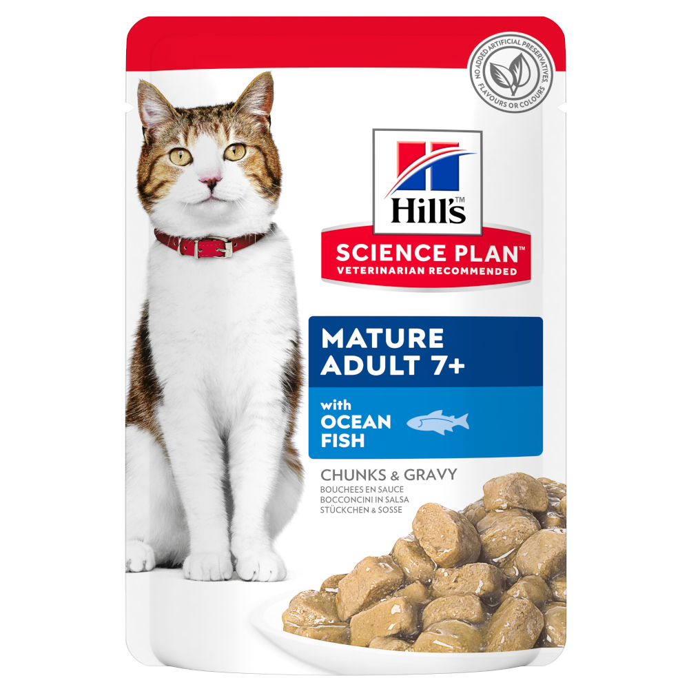 9 + 3 gratis! 12 x 85 g Hill's Science Plan - Mature Adult 7+: Ozeanfisch von Hill's Science Plan