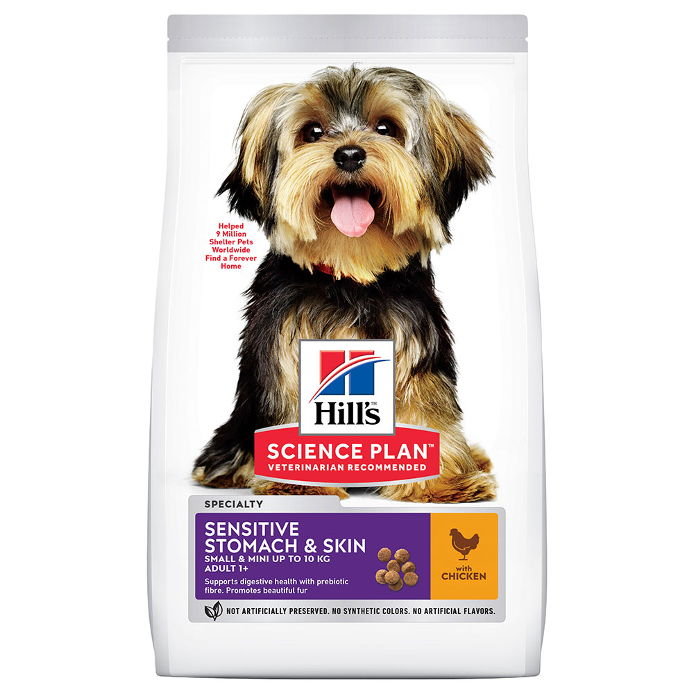 Hill's Science Plan Adult 1+ Sensitive Stomach & Skin Small & Mini mit Huhn - 6 kg von Hill's Science Plan