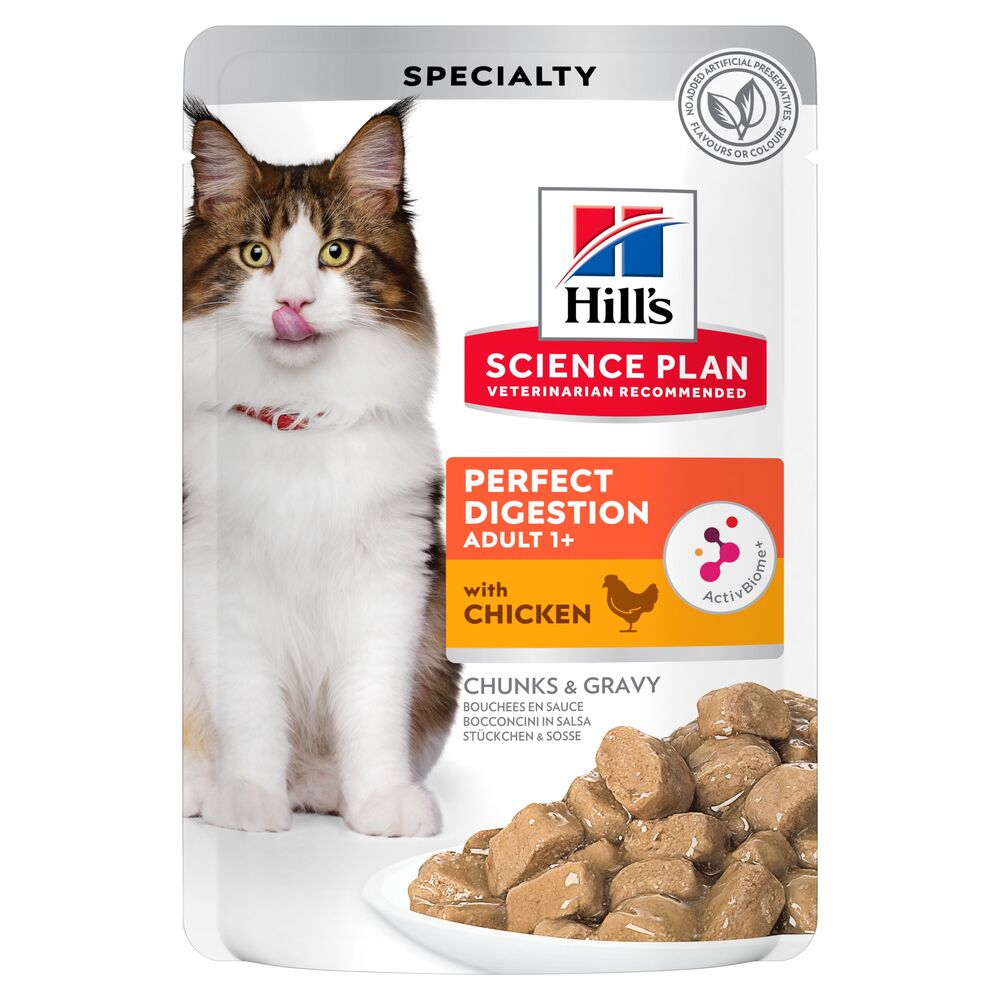 Hill's Science Plan Adult Perfect Digestion Huhn - Sparpaket: 48 x 85 g von Hill's Science Plan