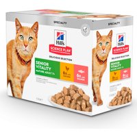 Hill's Science Plan Feline Mature Adult 7+ Senior Vitality Huhn & Lachs - 48 x 85 g von Hill's Science Plan