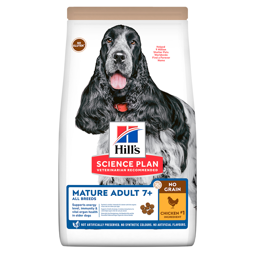 Hill's Science Plan Mature Adult 7+ No Grain mit Huhn - Sparpaket: 2 x 14 kg von Hill's Science Plan