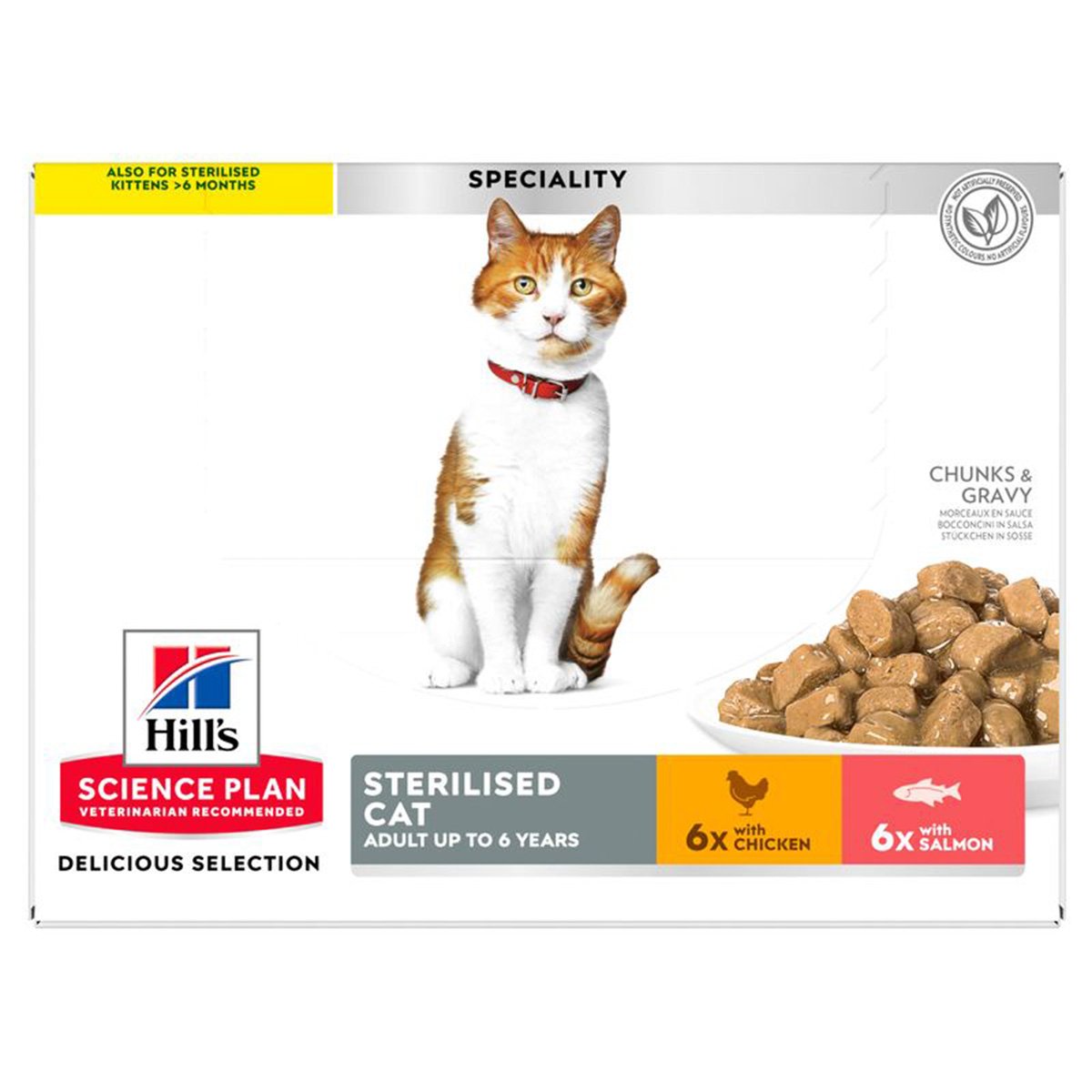 Hill's Science Plan Sterilised Cat Adult Mixpaket Huhn und Lachs 12x85g von Hill's Science Plan