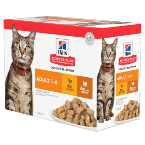 Hill's Adult Poultry Selection Kombi Katzen-Nassfutter 1 Karton (12 x 85 g) von Hill&apos;s