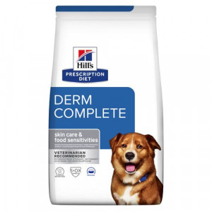 Hill&apos;s Prescription Diet Derm Complete Hundefutter mit Reis und Ei 12 kg + gratis (3 x 370g) Derm Complete von Hill&apos;s Prescription Diet