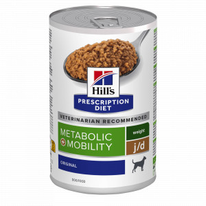 Hill&apos;s Prescription Diet J/D Weight Metabolic + Mobility Nassfutter für Hunde (Dose) 1 Palette (12 x 370 g) von Hill&apos;s Prescription Diet
