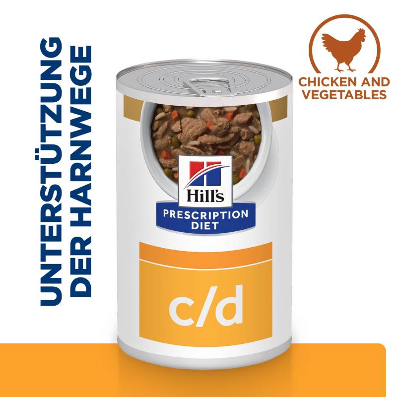 Hill's Prescription Diet c/d Multicare Ragout Hundefutter - Dosen - 12 x 354 g von Hills