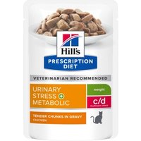 Hill's Prescription Diet c/d Urinary Stress + Metabolic mit Huhn 12x85 g von Hills