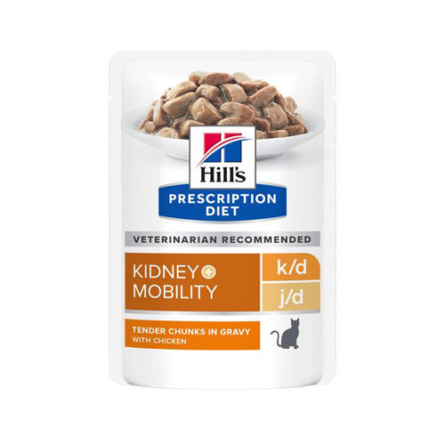 Hill's Prescription Diet k/d + Mobility Katzenfutter - Frischebeutel - 12 x 85 g von Hills