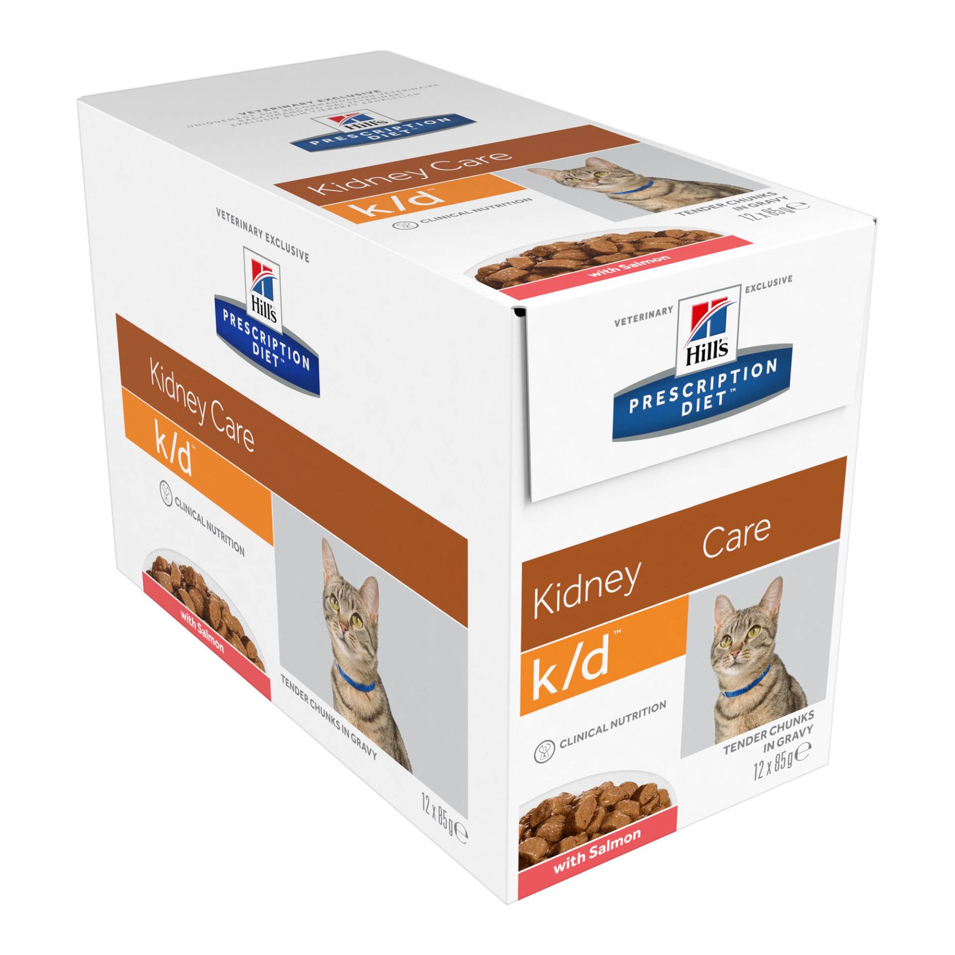 Hill's Prescription Diet k/d Kidney Care Katzenfutter - Frischebeutel - Lachs - 12 x 85 g von Hills