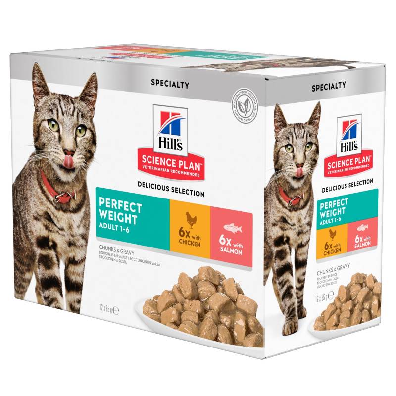 Hill's Science Plan Adult Perfect Weight Katzenfutter - Frischebeutel - 12 x 85 g von Hills