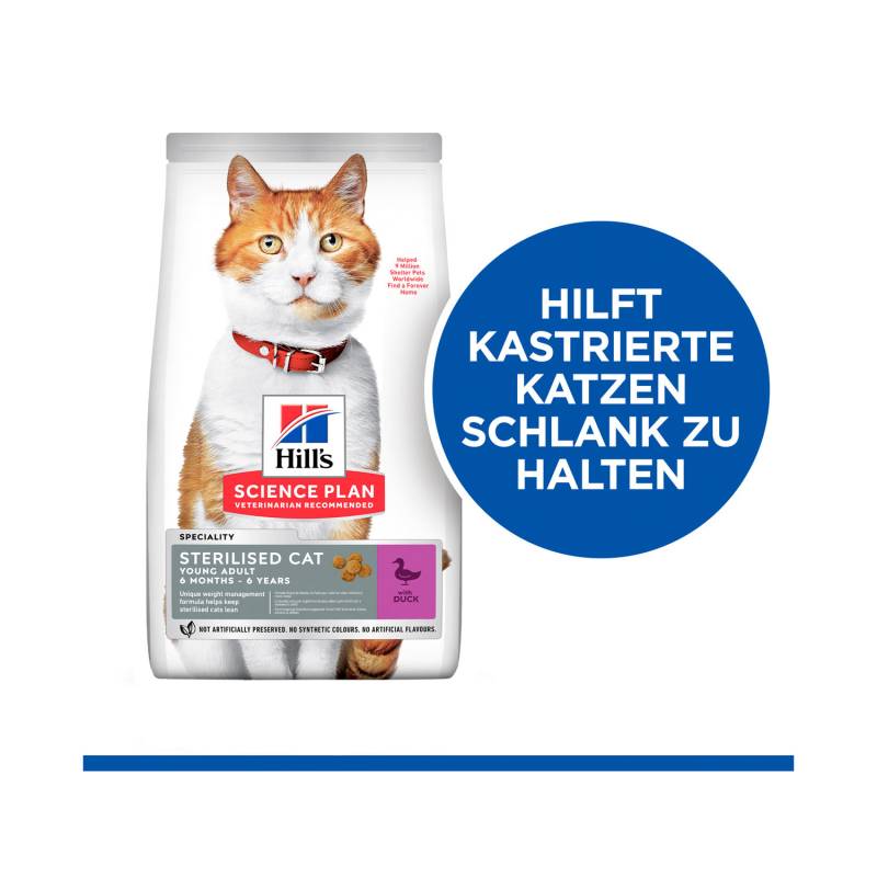 Hill's Science Plan Adult Sterilised Katzenfutter - Ente - 1,5 kg von Hills