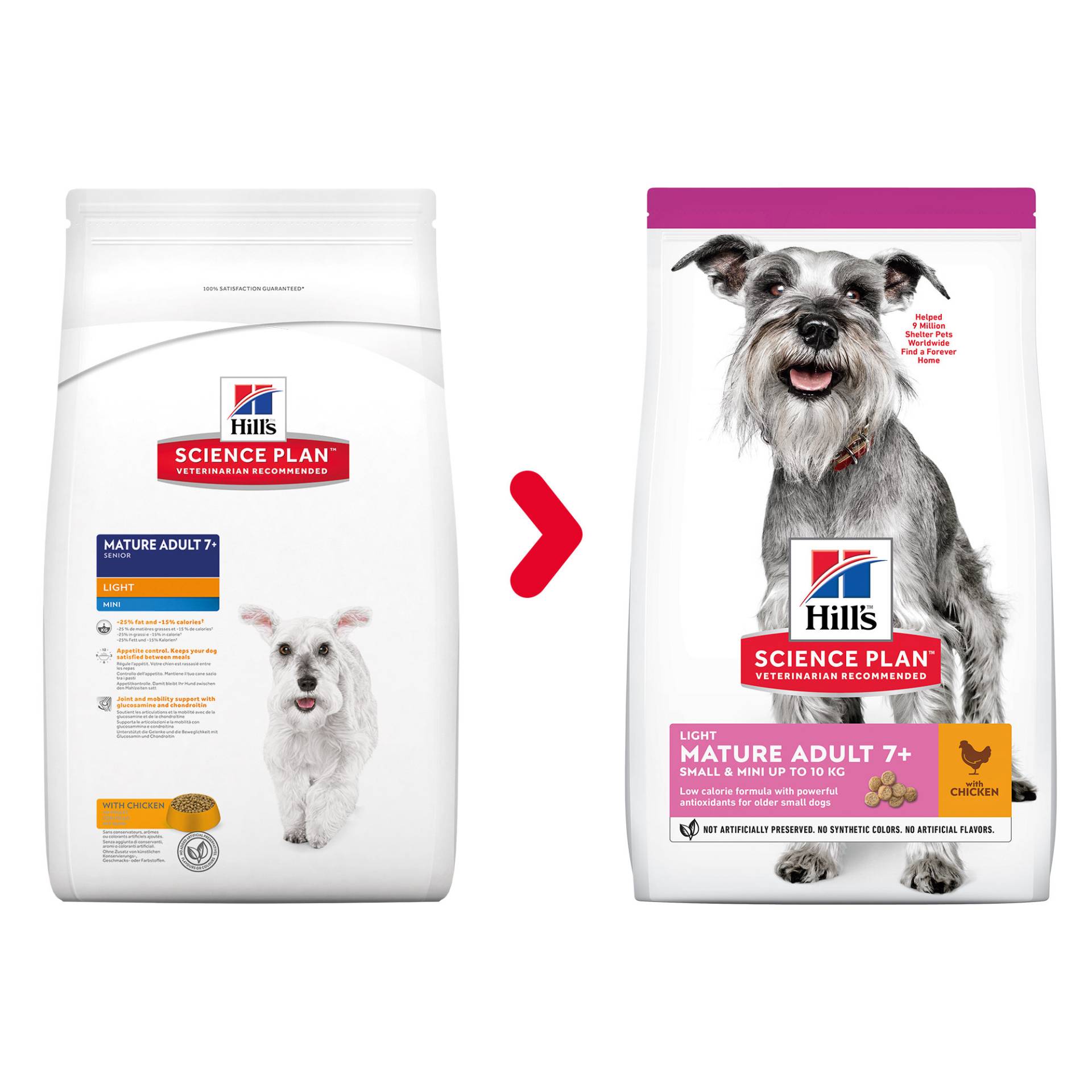 Hill's Science Plan Mature / Adult Light Mini Hundefutter - 2,5 kg von Hills