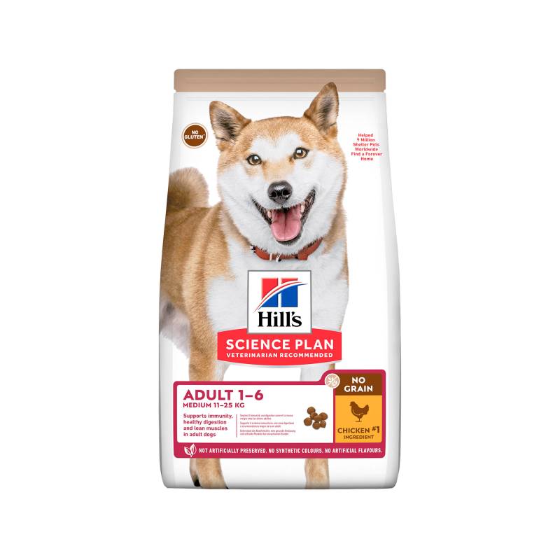 Hill's Science Plan No Grain Hund Huhn - Adult Medium - 2,5 kg von Hills