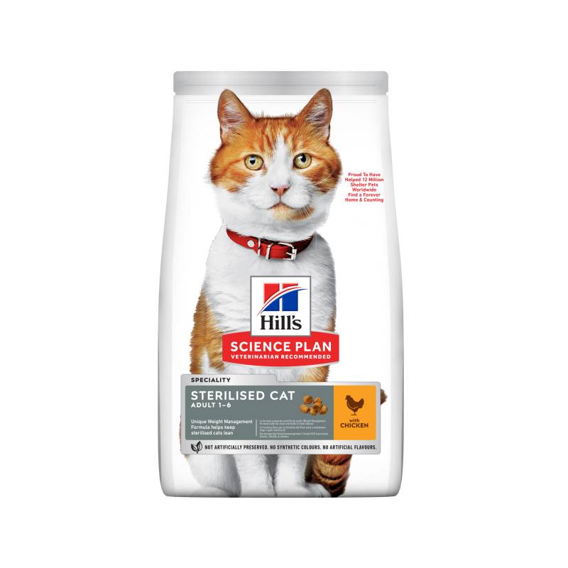 Hill's Science Plan Sterilised Young Adult Katzenfutter - Huhn - 3 kg von Hills