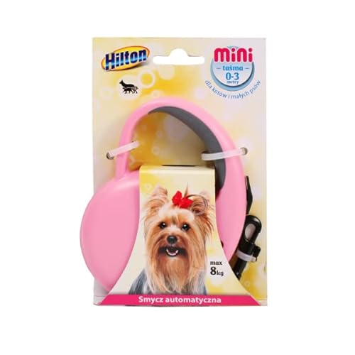 Hilton Automatische Bandleine Mini 3M Blau/Grau für 8 Kg Hund von Hilton