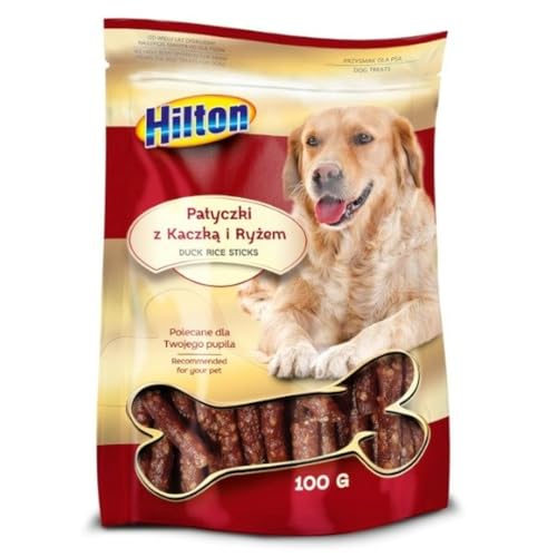 Hilton Duck and Rice Sticks Snack für Hunde, 100 g von Hilton