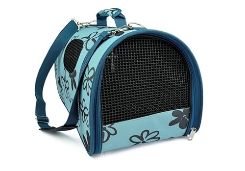 Hilton Transporttasche Blaue Blumen 50X26X27 cm für Katze/Hund von Hilton