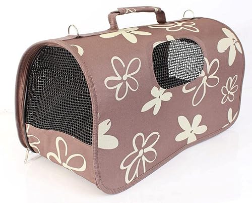 Hilton Transporttasche Braune Blumen 43X24X26 cm für Katze/Hund von Hilton