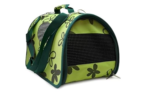 Hilton Transporttasche Grüne Blumen 43X24X26 cm für Katze/Hund von Hilton