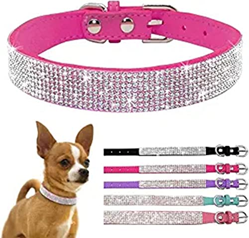 Yorkie-Halsband für Mädchen, Strasssteine, glitzernd, niedlich, glitzernd, Schmuck, Katzenhalsband für XS, S, M, L, Mädchen, Prinzessin, Haustiere, Welpen, Kätzchen von HimyBB